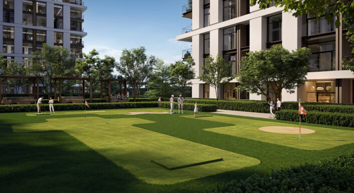 Terra Woods Dubai contemporary apartment buildings with elegant facade design
